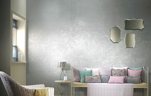 Декоративная краска для стен с эффектом шелка