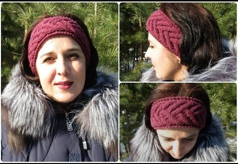 Как связать женскую повязку для головы спицами: схемы и описание