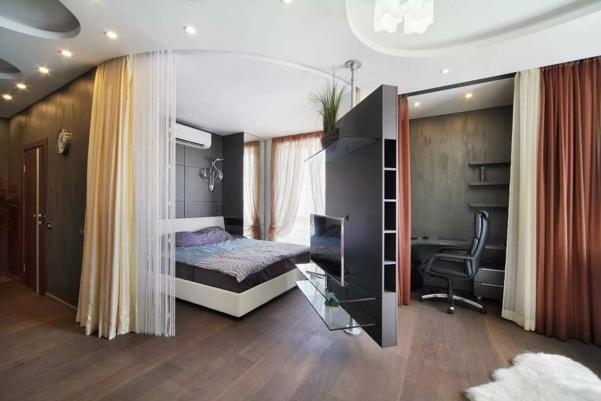Спальня в однокомнатной квартире: идеи и советы профессиональных дизайнеров