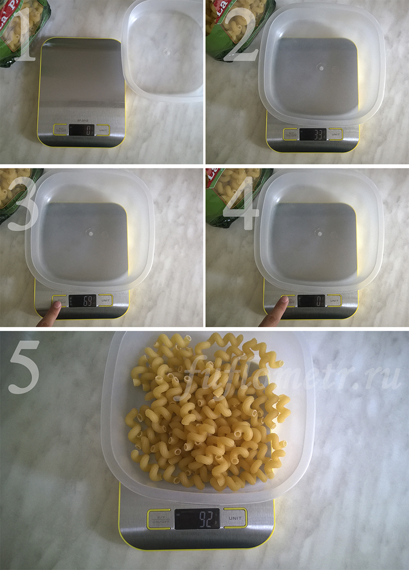 Как отмерить 100 грамм макарон без весов — инструкция с фото
