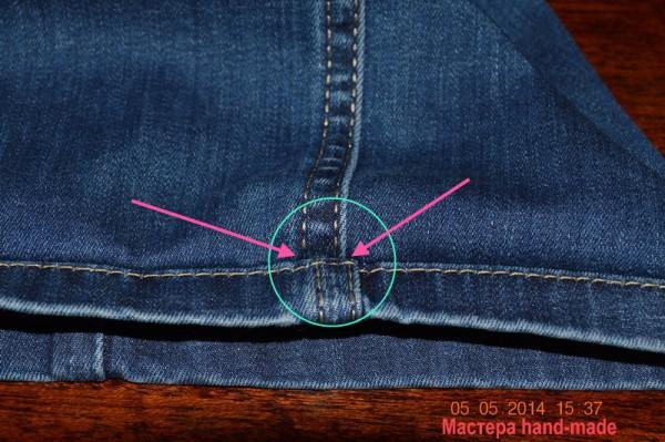 Как подшить джинсы с сохранением шва