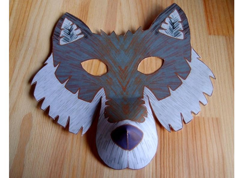 Как сделать из бумаги маску волка - интересные варианты с пошаговым описанием