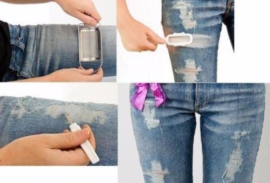 Рваные джинсы своими руками: фото-инструкция