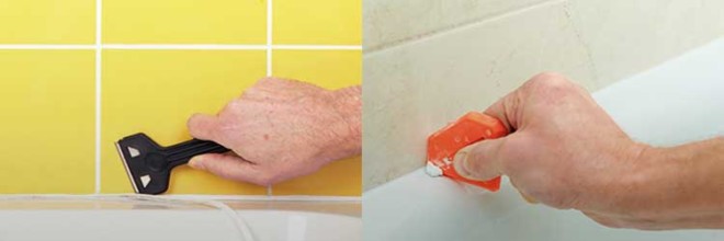 Способы снять герметик с поверхности ванны