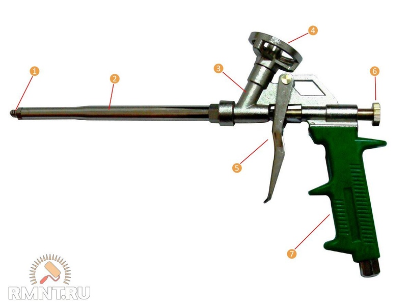 Как пользоваться пистолетом для монтажной пены