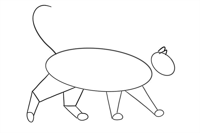 рисунок кошки 10
