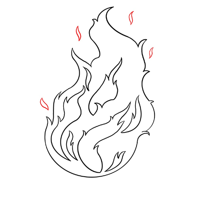 Огненное рисование Шаг 6