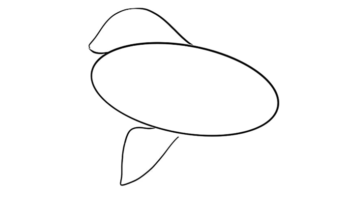 рисунок золотой рыбки 3