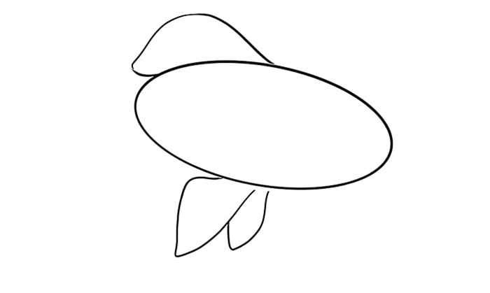 рисунок золотой рыбки 4