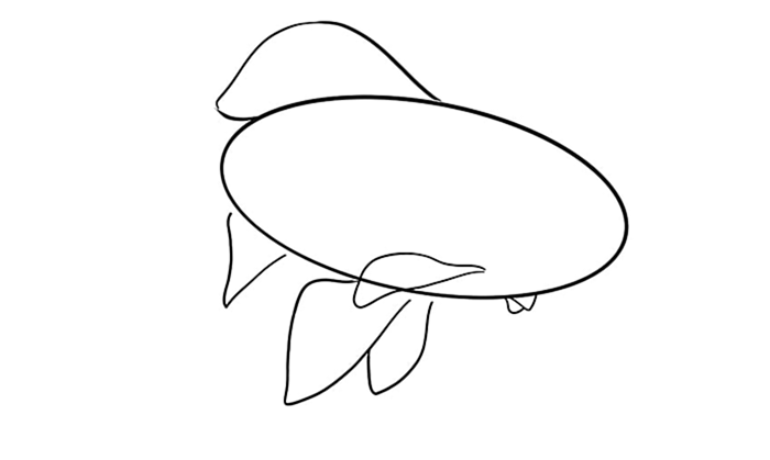 рисунок золотой рыбки 6