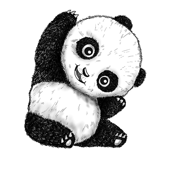 Рисование милой панды Шаг 11