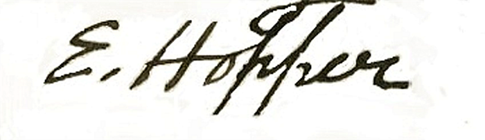 Подпись художника Хоппера