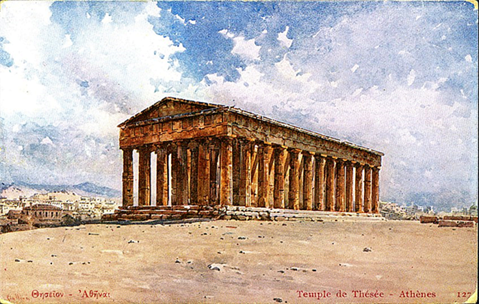 Картины греческих зданий