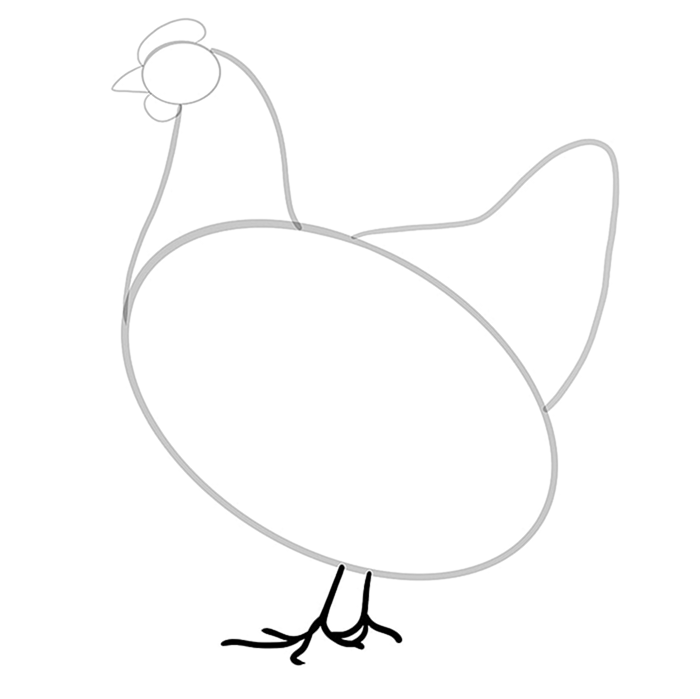 куриный рисунок 7