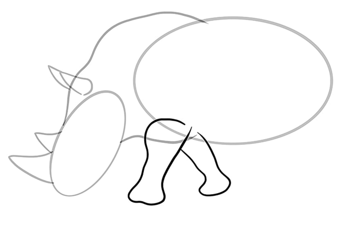 рисунок носорога 7