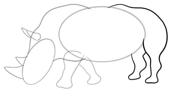 рисунок носорога 8