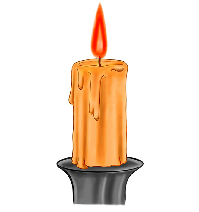 рисунок свечи 12