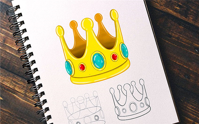 как нарисовать корону