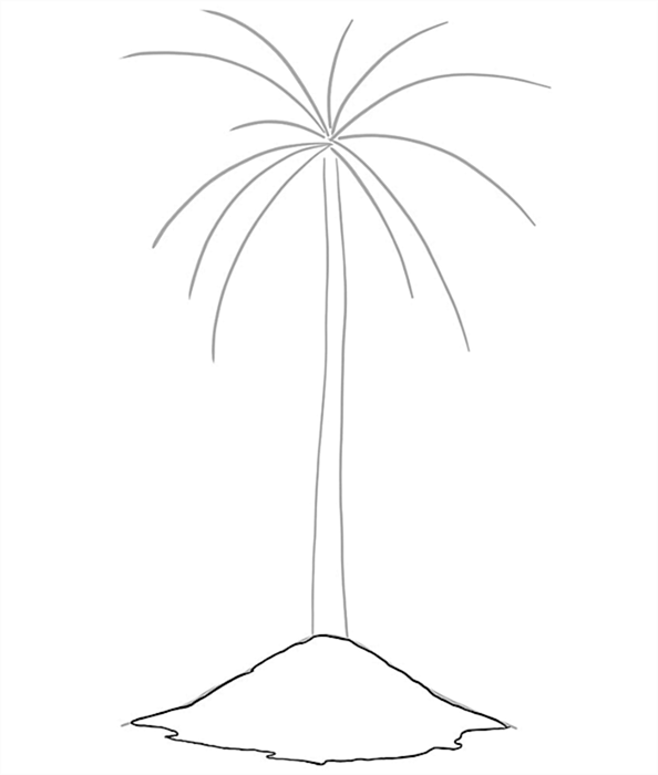 Рисунок пальмы 4
