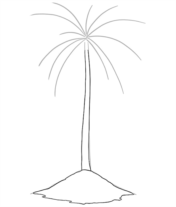 Рисунок пальмы 5
