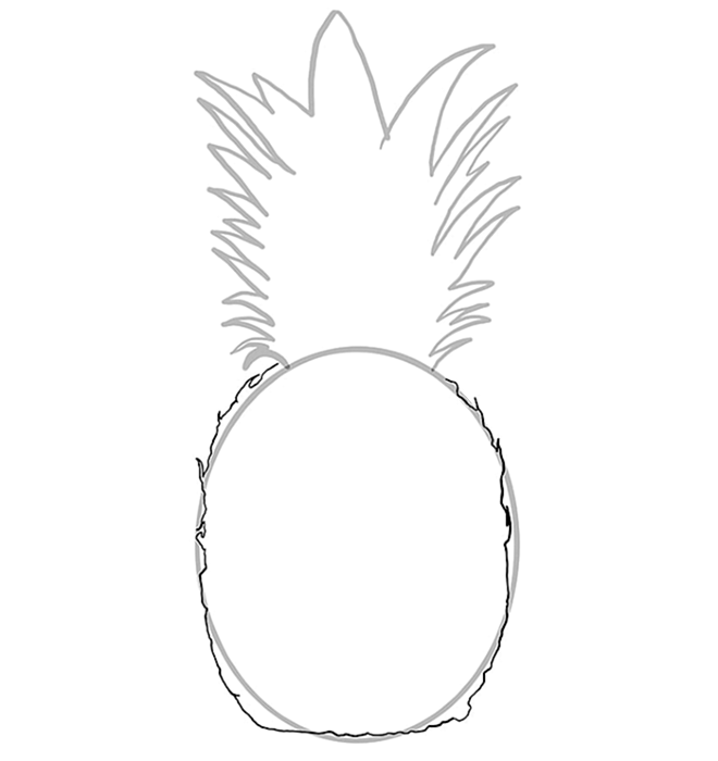 Рисунок ананаса 3