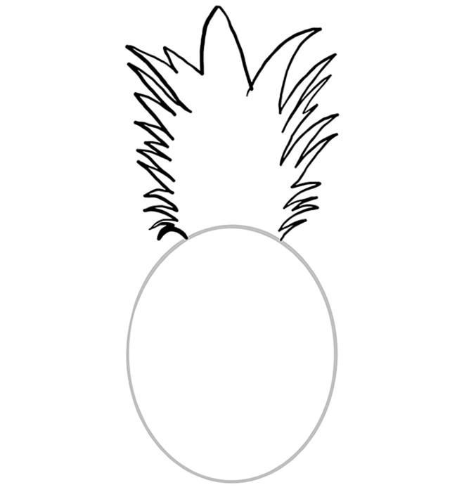 Рисунок ананаса 2