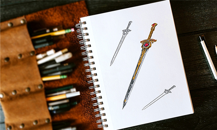 Как нарисовать меч