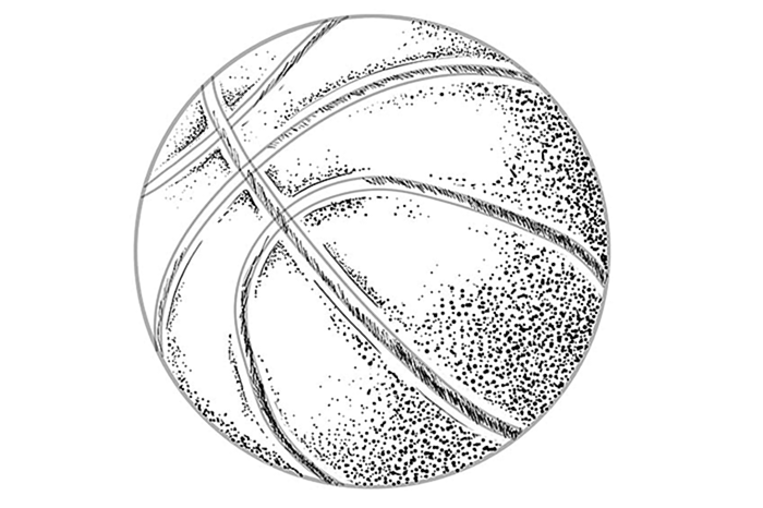 линии на баскетбольном мяче 09