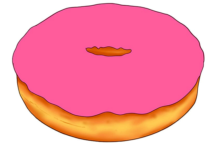 рисунок пончика 08