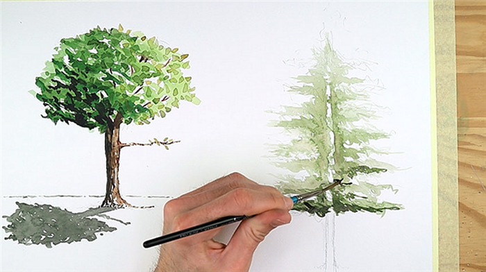 простое рисование деревьев 10a