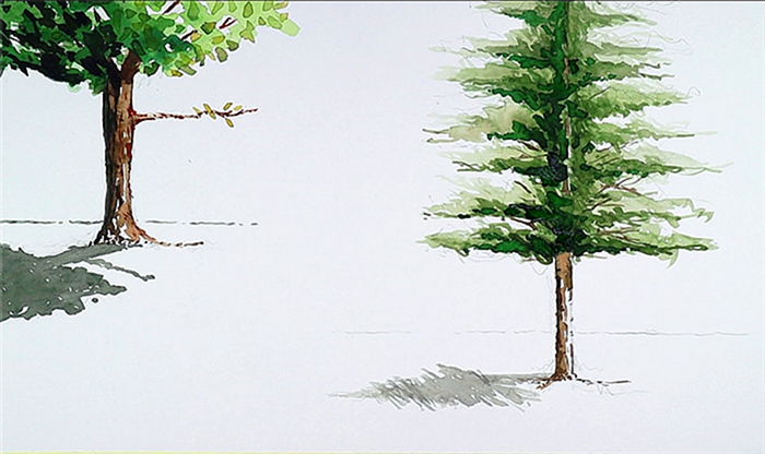 рисование деревьев 13b