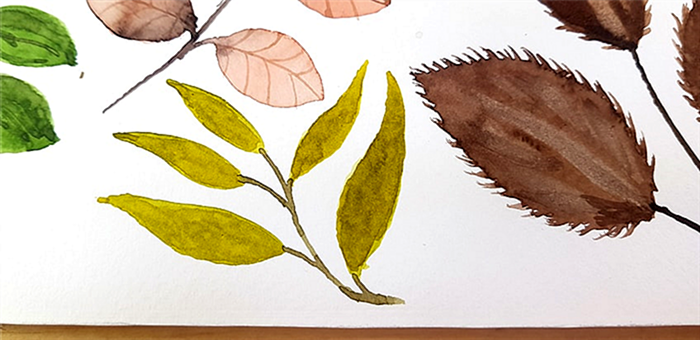 рисование листьев 7c