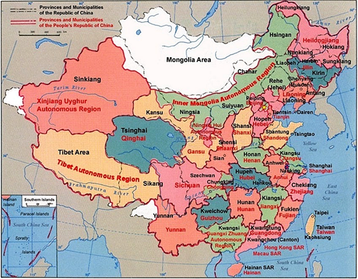 Карта китайской художественной культуры