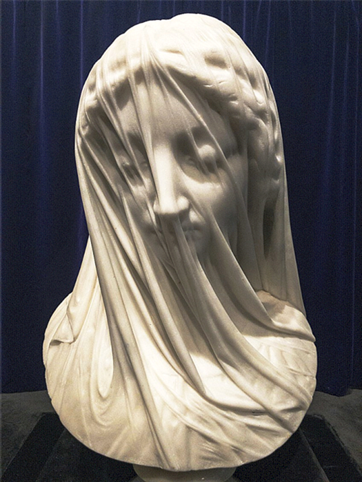Мраморная статуя с вуалью