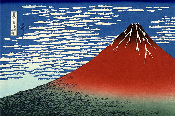 Картины Хокусая с изображением горы Фудзи