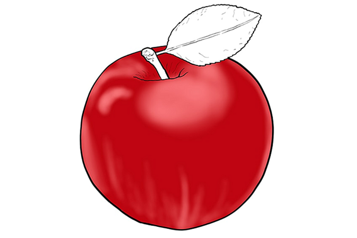 яблочный рисунок 08