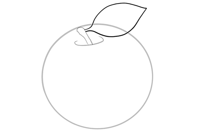 яблоко рисунок 04