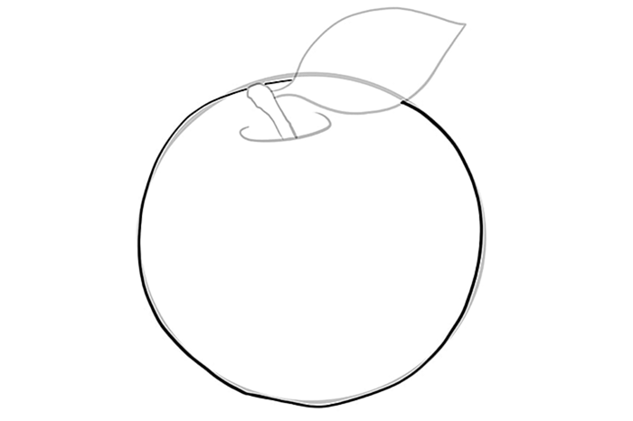яблочный рисунок 05