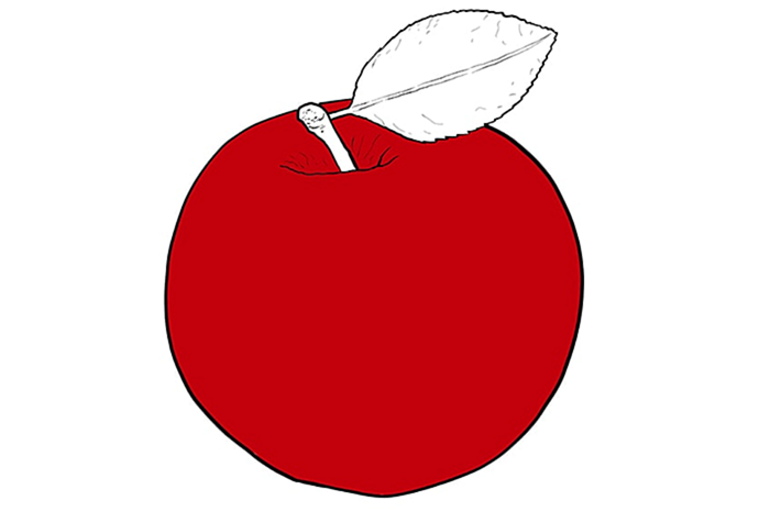 яблочный рисунок 07